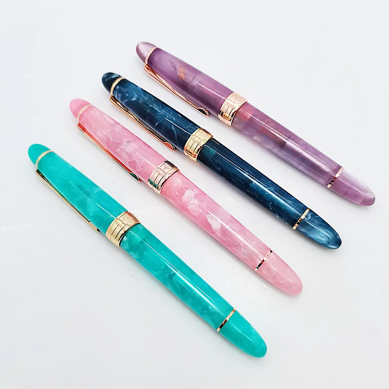 Color Kaigelu 356 Fountain Pen EF F Nib Beautiful Marble Amber Pattern Ink Writing Gift for Office Business | Канцтовары для офиса
