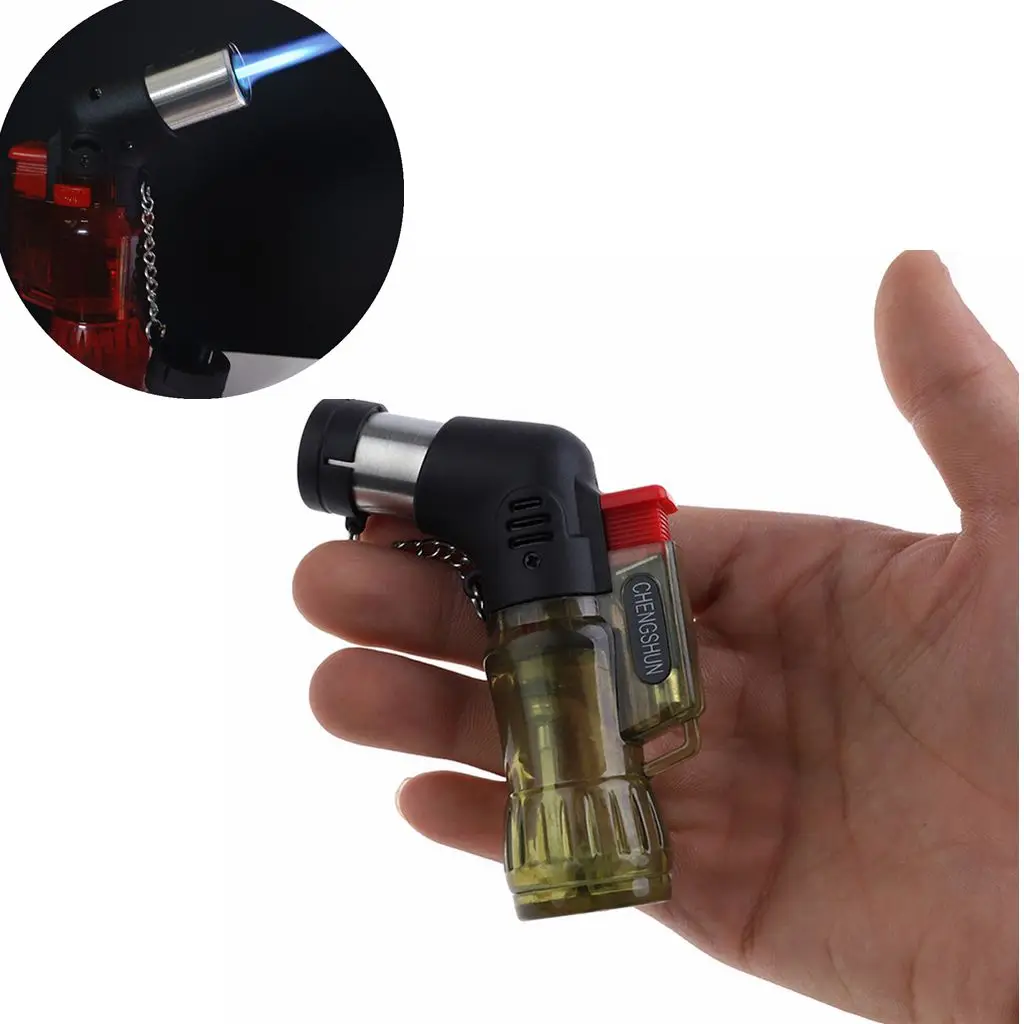 

Mini Butane Jet Torch Cigarette Windproof Lighter Random Color Plastic Fire Ignition Burner Christmas Halloween Gift