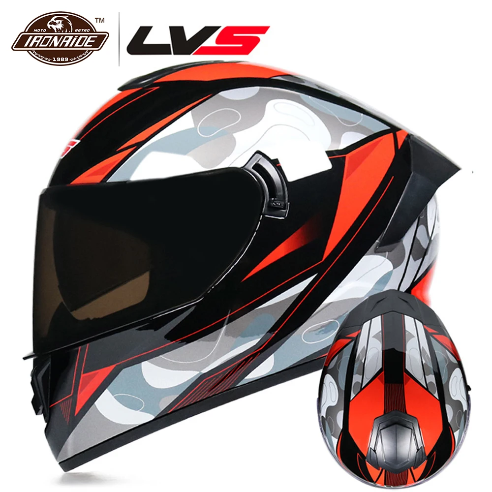 Мотоциклетный шлем LVS защитный для езды на мотоцикле или велосипеде по