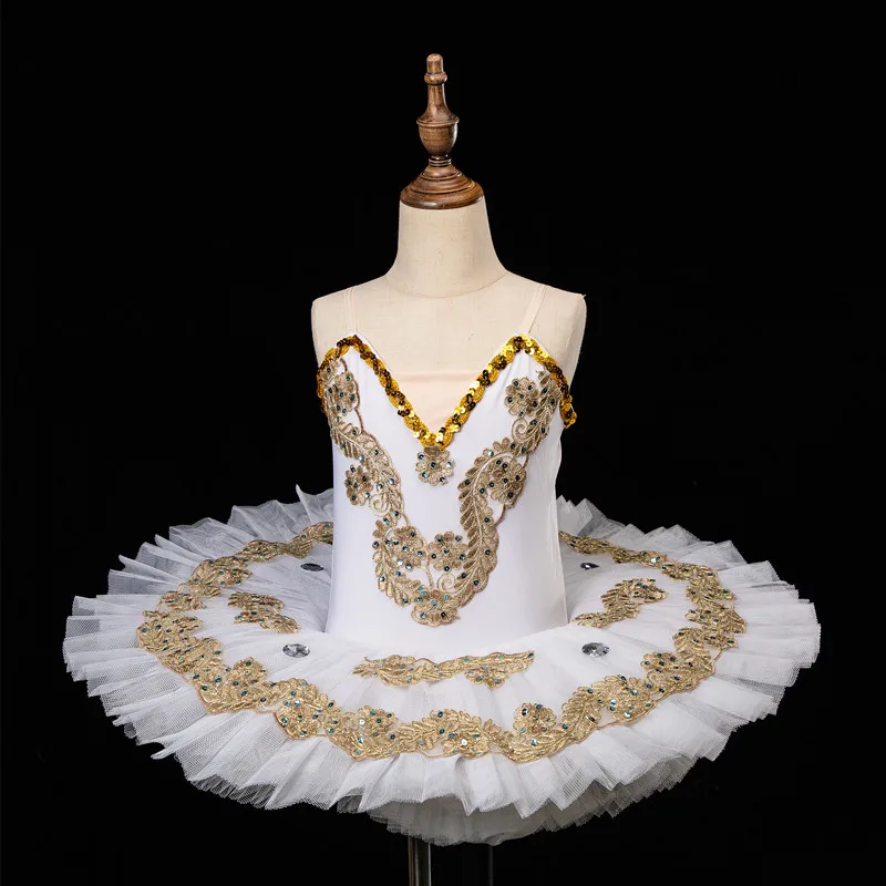 

Детская юбка-пачка, танцевальная юбка с маленьким лебедем, юбка-пачка на подтяжках, одежда для выступлений для девочек, тренировочная одежда