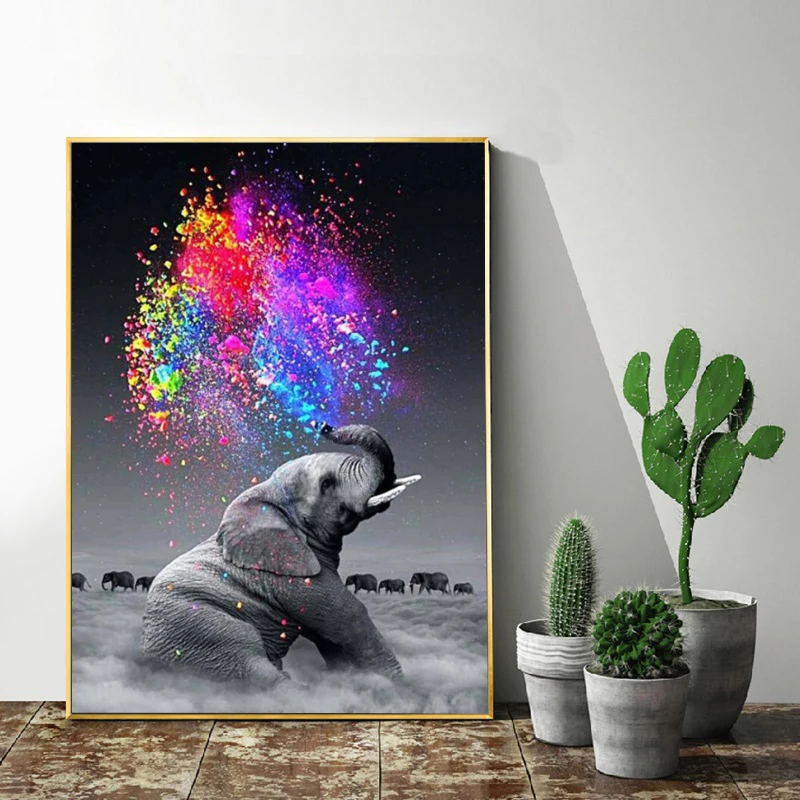 Набор для алмазной вышивки слон картина из квадратных/круглых страз 5D сделай сам