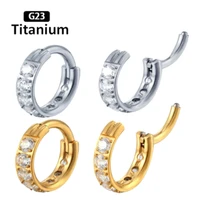 f136 titanium nose ring zircon stone 16g hight segment ring open small septum piercing nose earrings fashion piercing jewelry