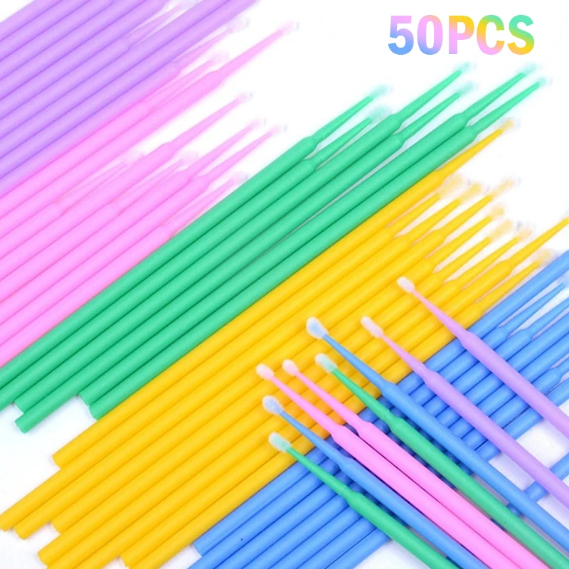 

50 шт., одноразовые аппликаторы для наращивания ресниц