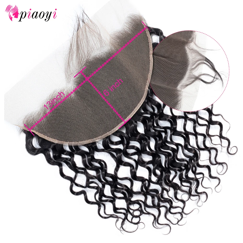 Предварительно сорванные 13x6 Кружева Фронтальная волна воды фронтальные