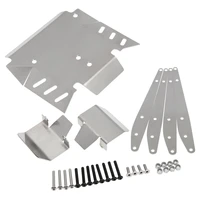 durable 1 set stainless steel rc car chassis guard anti bump board accessories for axial 110 rbx10 ryft rc car