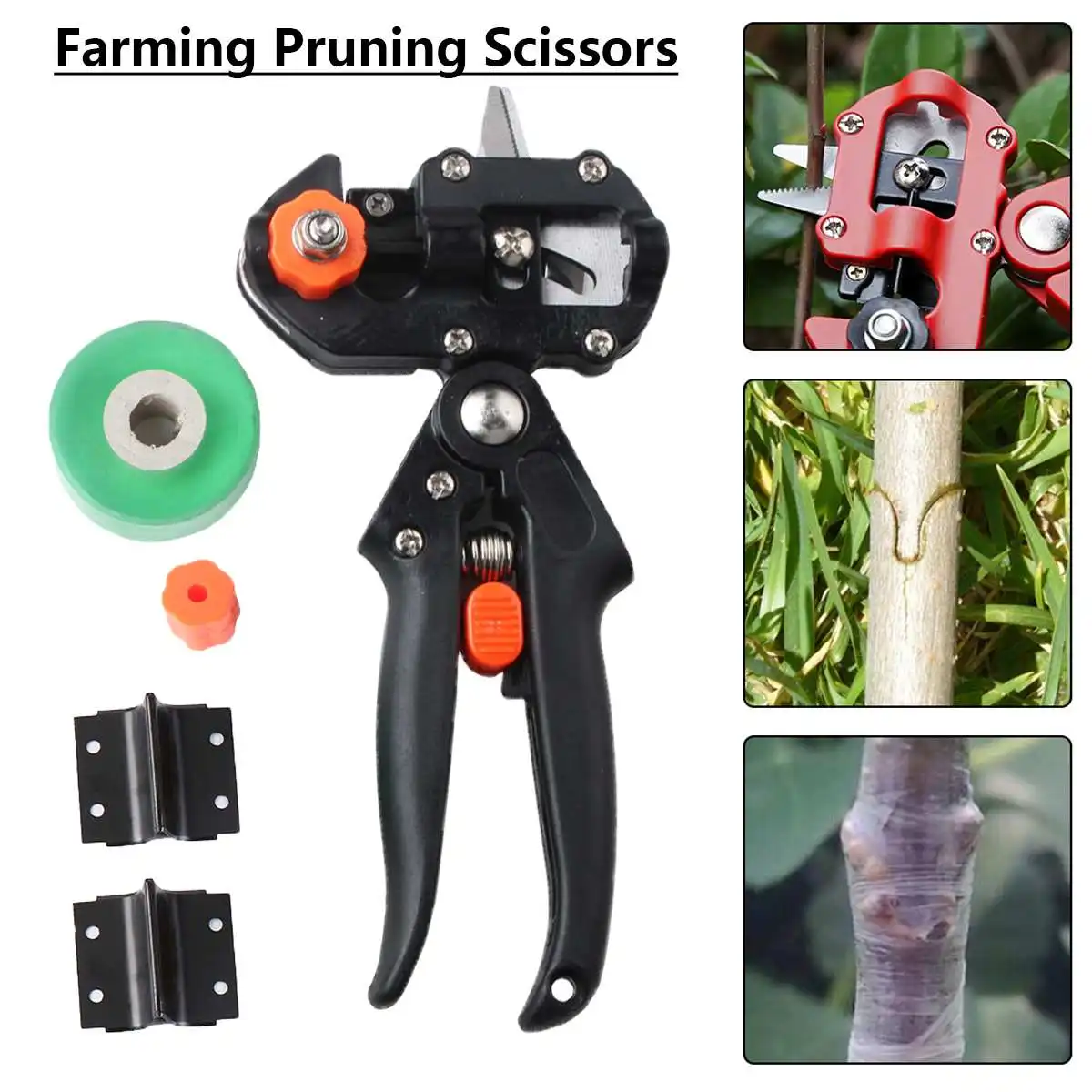 

Hot Garden Tools bulk price Grafting Pruner Chopper Vaccination Cutting Tree Gardening Tools with 2 Blade Plant Shears Scissor