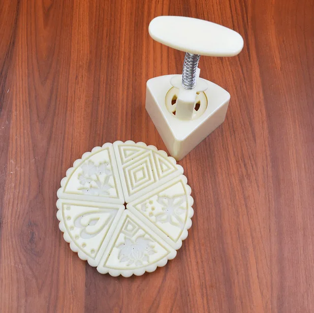 (50 г) DIY три угла луна торт плесень Mooncake Штамп Инструменты (с 5 шаблонов узоров) | Дом