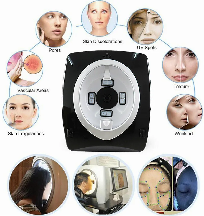 

5 Inch Lcd Screen Digital Facial Diagnosis Scanner Hair Analyzer Tester Skin Analysis Freeze Fixed Picture Two Lens Available