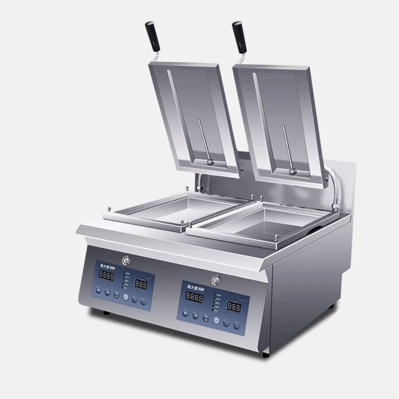 

PBOBP Electric Heating Scones Pizza Fried Dumplings Machine Bake Pan Commercial Stainless Steel Constant Temperature Double Side
