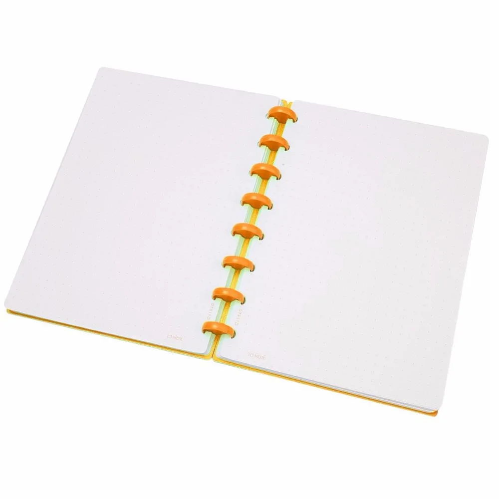 Portable A5 Mushroom Hole Binder Refillable Writing Paper Notebook Office School Supplies 360 degree folded notebook