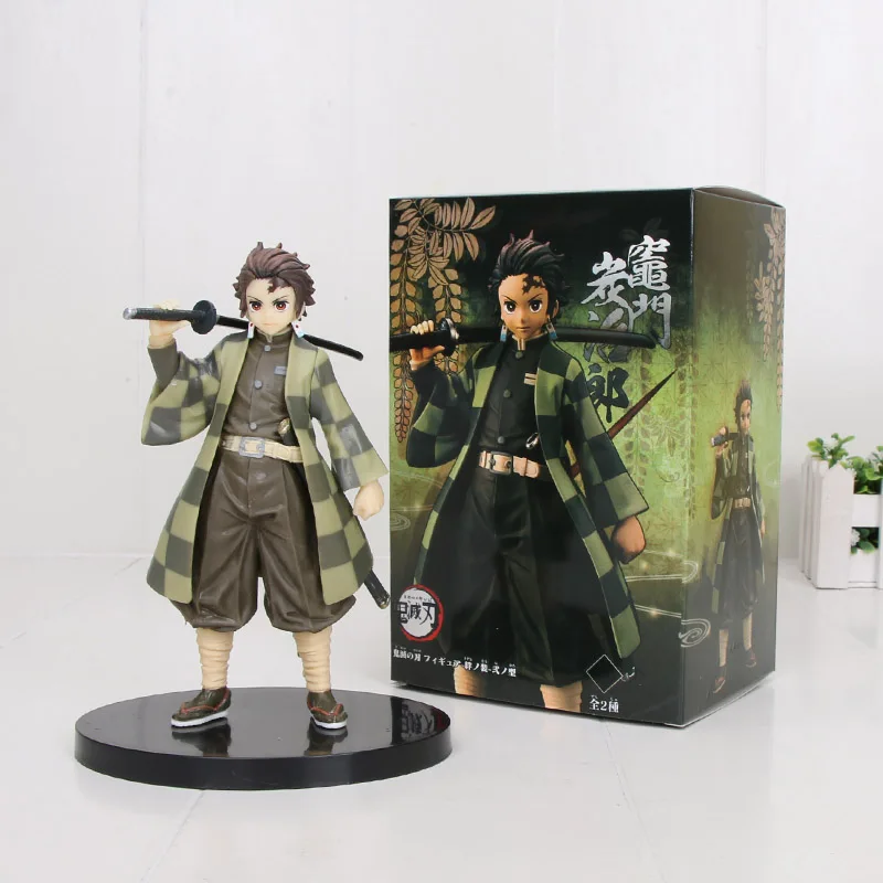 6 in box 16 см японского аниме демон убийца Kimetsu no Yaiba фигурка Kamado Tanjirou Nezuko ПВХ фигурка модель воина Фигурки игрушки подарки - Цвет: 6 in box