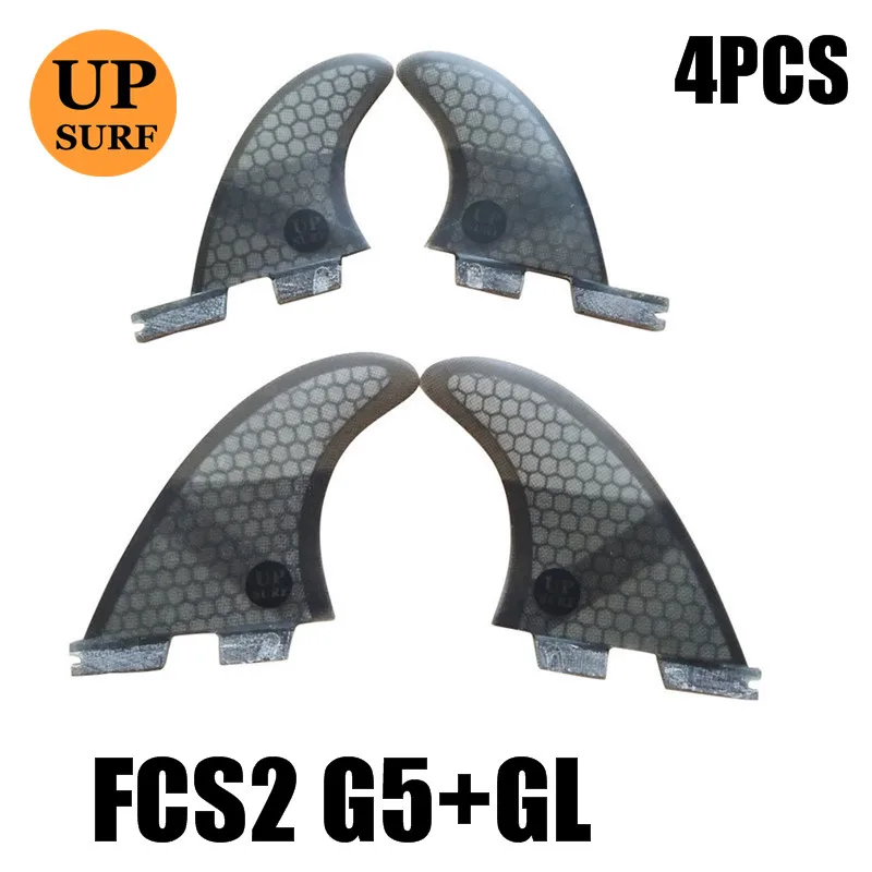 4PCS black grey 3 шт./4 шт./5 шт. fcs2 плавники G7/G5/GL плавники для серфинга стоячие fcs 2 водные виды спорта fcs ii плавники quilla surf стоячие весло плавник - Цвет: 4PCS black grey