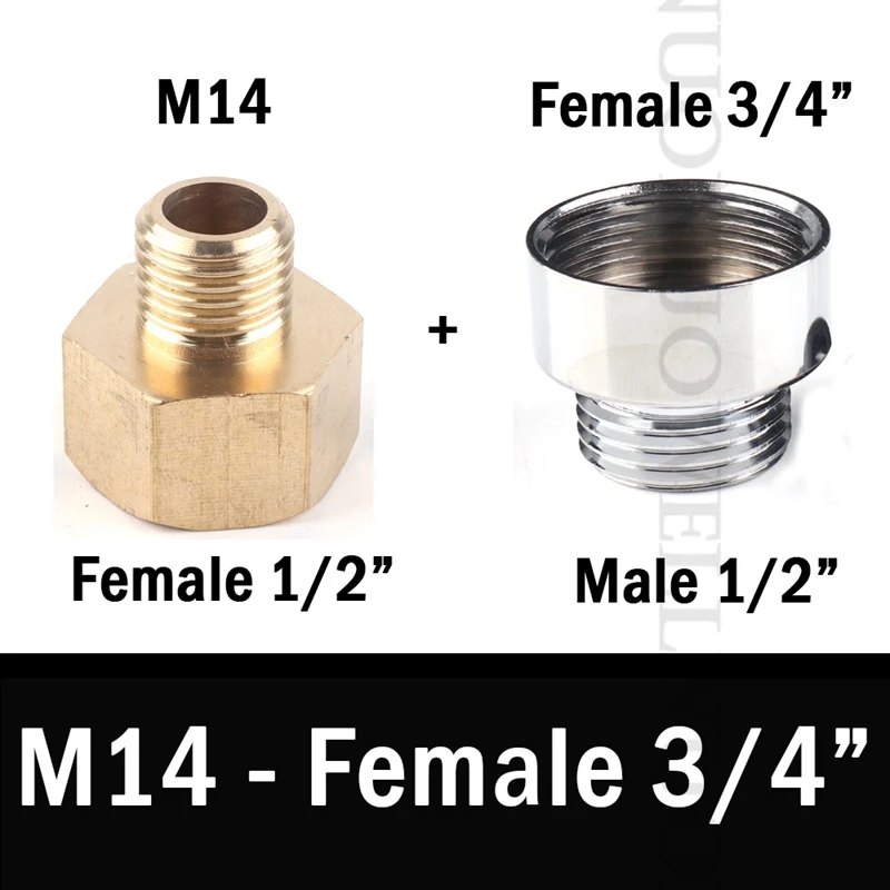 2PCS M14 to M18 1/2" 3/4" Thread Joint Copper Connector Brass Reduce Adapter Gas Pipe Fittings Hose Repair Joints Copper Joint
2PCS M14 to M18 1/2" 3/4" Thread Joint Copper Connector Brass Reduce Adapter Gas Pipe Fittings Hose Repair Joints Copper Joint