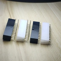 20pcs1lot 5557 4 2mm blackwhite 24p 24pin female socket straightcurved needle for pc computer atx motherboard power connector