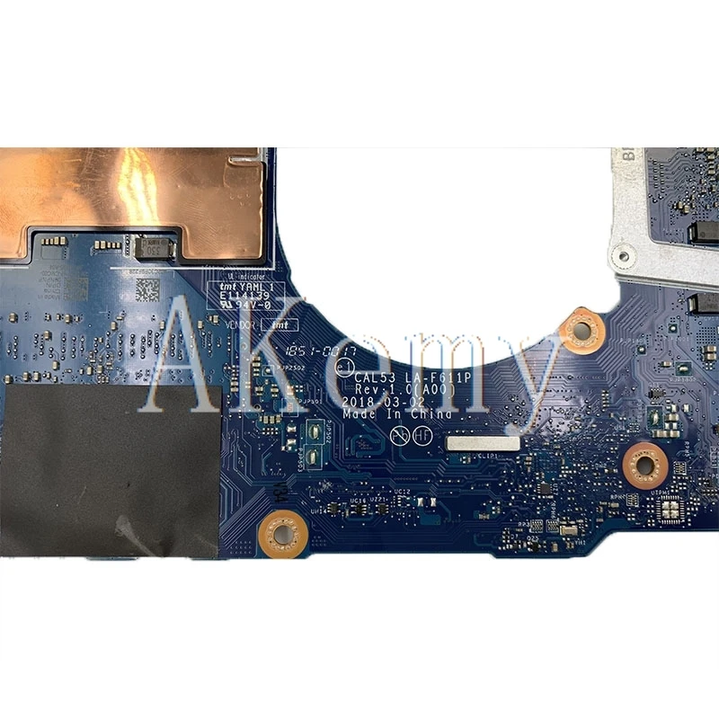 

Akemy CAL53 LA-F611P Laptop motherboard For DELL G3 15-3579 3579 original mainboard I7-8750H GTX1050