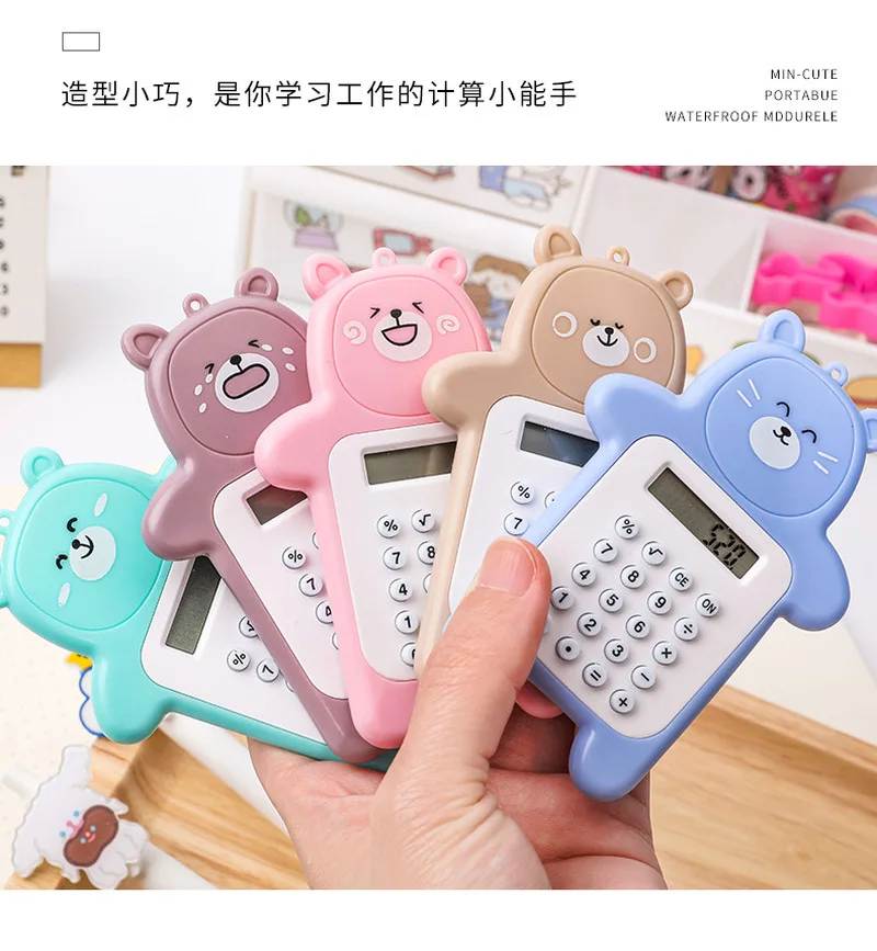 Мини разряд калькулятор Портативный милый карманный Размеры 8 Дисплей Носки с