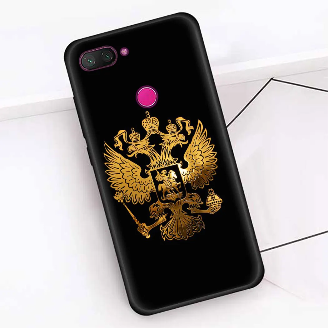 Мягкий силиконовый чехол для телефона Redmi Note 5 6 7 8 Pro 5A 8T Prime 4X K30 Poco X2 черный с флагом