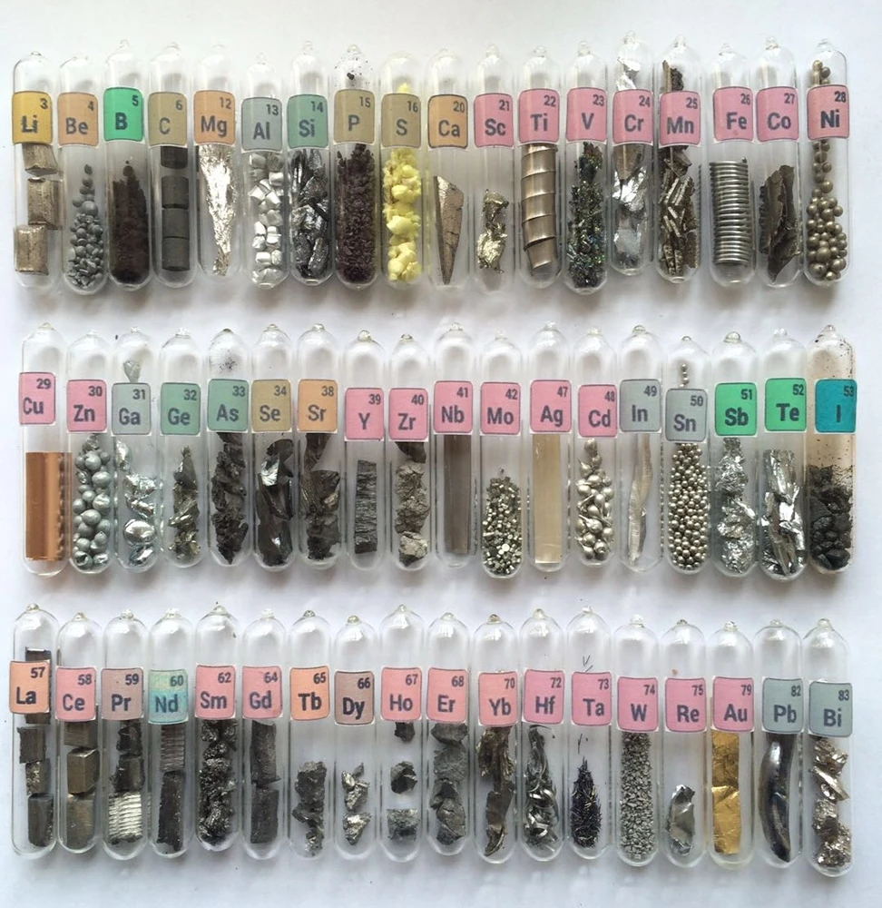 

54 types of Elements Samples for Element Periodic Table collection