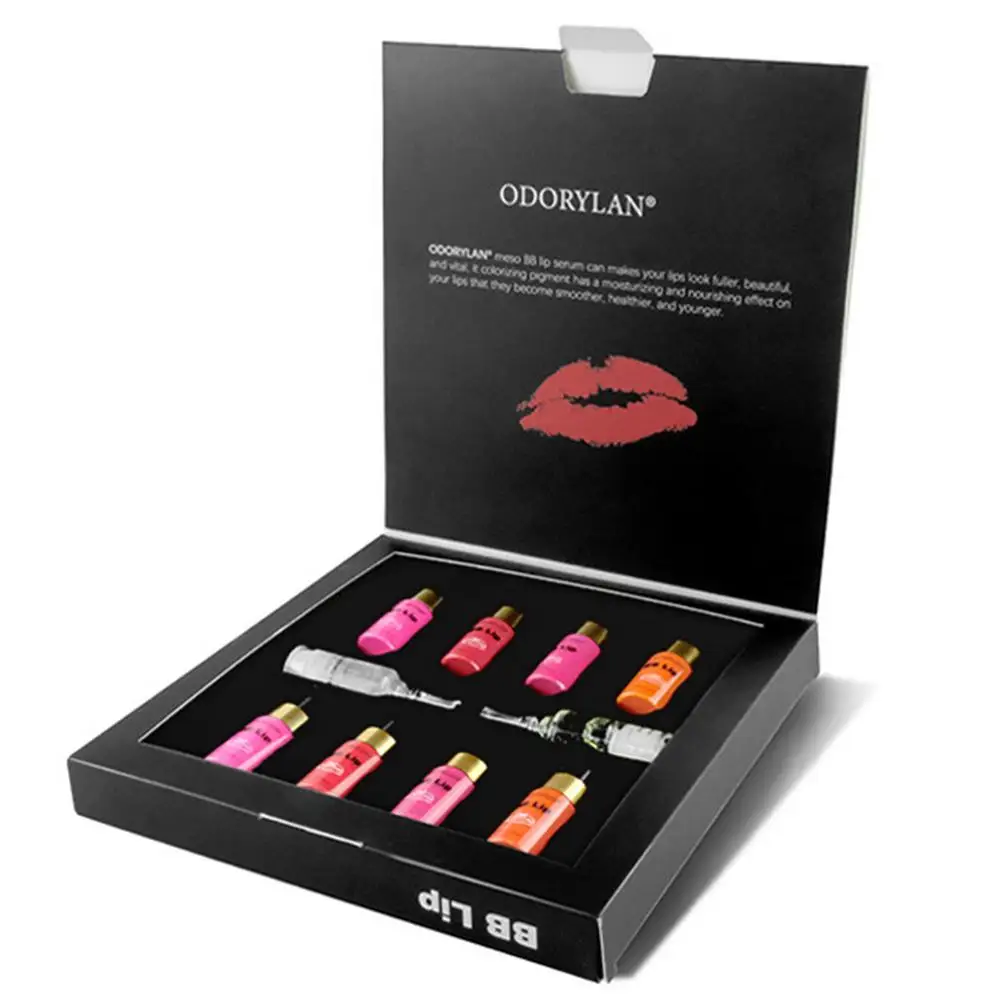 

5 цветов и не быстро выцветающий блеск для губ, пигмент для губ, набор полуперманентного макияжа, блеск для губ, матовый бархатный глянцевый ...