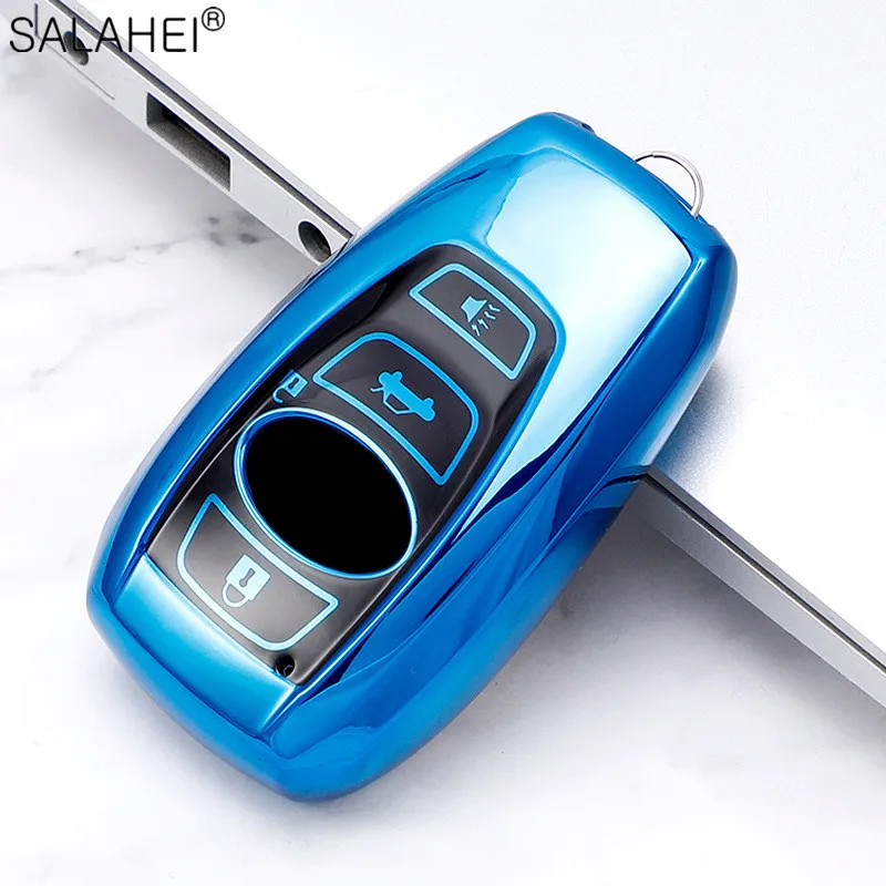 

Hot Sale 3 Buttons Soft TPU Car Smart Key Case Cover For Subaru Forester XV 2019 BRZ Trezia Legacy Outback Key Shell Accessories