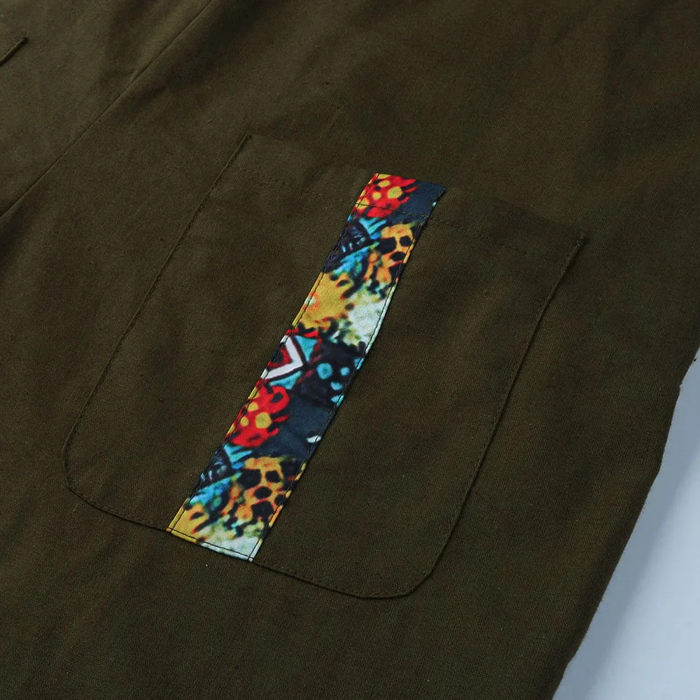 Женский комбинезон с цветочным принтом повседневный карманами в стиле бохо