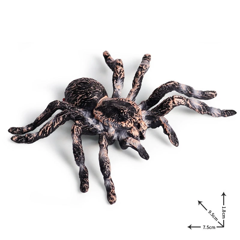 2Pcs 9.5cm Large Fake Realistic Spider Insect Model Toy Fun Halloween Scary Prop | Gags