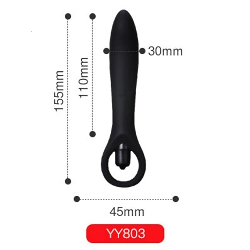 Силиконовый анальный вибратор YEAIN 10 скоростей массажер простаты большая