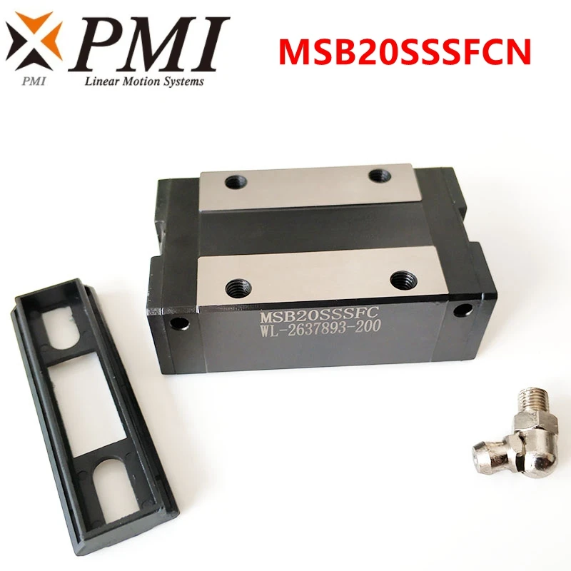 Original Taiwan PMI MSB20S MSB20S-N MSB20SSSFCN линейные направляющие каретки блока для CO2 лазерной машины ЧПУ-роутера.