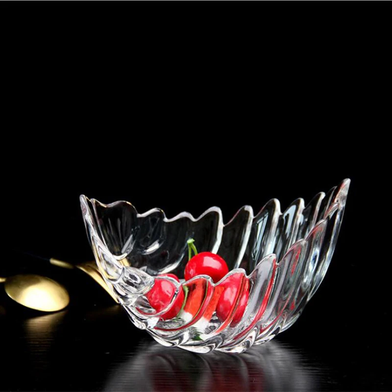 Домашняя фруктовая конфета стеклянная чаша креативные листья в европейском