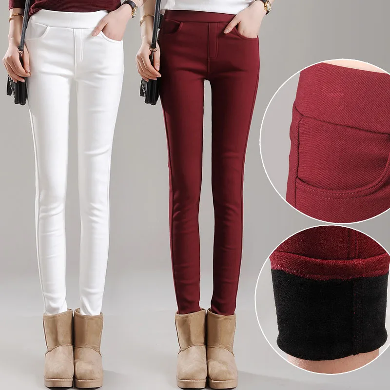 Женские утепленные леггинсы хлопковые с меховым замком сохраняющие тепло