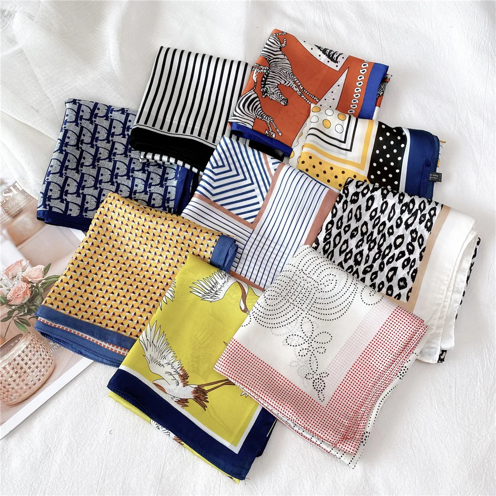 

Маленький квадратный шарф для женщин, 70 сезонов, новый декоративный шарф для защиты шеи, женский шарф-карандаш