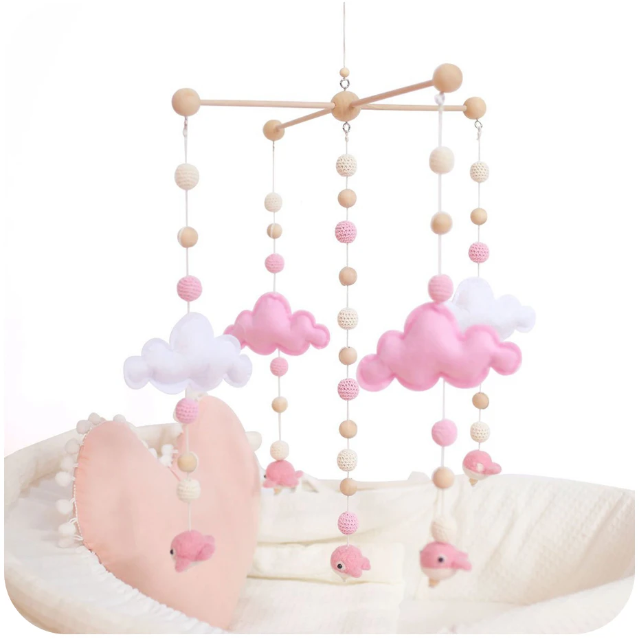 10set Wooden Baby Mobile Hanger Frame Bed Bell Activity Gym Msical Hanging Holder Newborn Educational Toy Kids | Игрушки и хобби