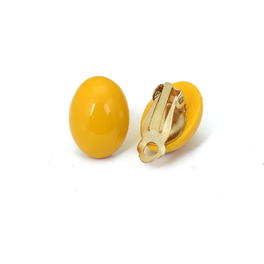 Женские серьги клипсы без пирсинга простые украшения геометрической формы