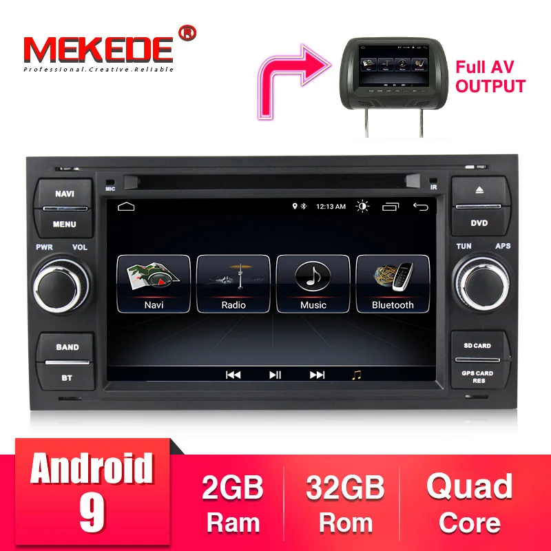 Android 9 для Ford Mondeo S-max Focus C-MAX Galaxy Fiesta форма Fusion 2 DIN Автомобильный dvd-плеер радио gps Стерео навигация+ 16 г карта