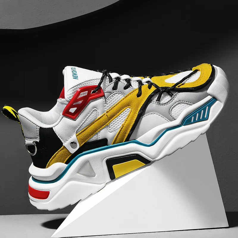 Стильные дизайнерские кроссовки для бега Мужские дышащие сетчатые беговые