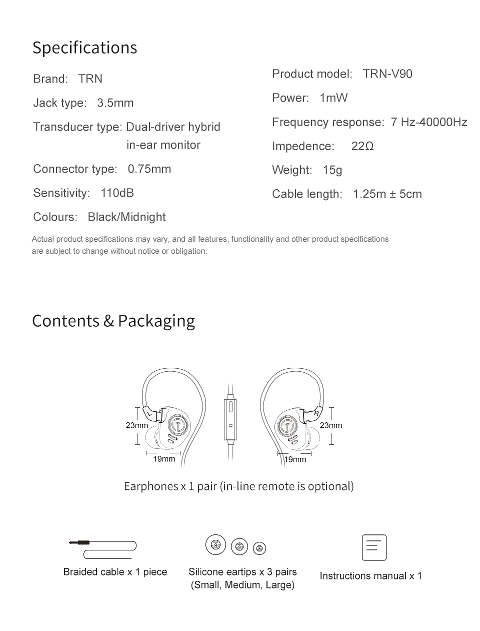 Лучшие HIFI гибридные наушники 1DD+ 4BA в ухо, спортивные наушники для бега, наушники, гарнитура для Bluetooth, гарнитура TRN V90/V80/X6/BT20S