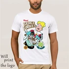 Новинка, футболка с изображением персонажа лунного торта, элегантная мужская футболка большого размера с изображением персонажа из мультфильма
