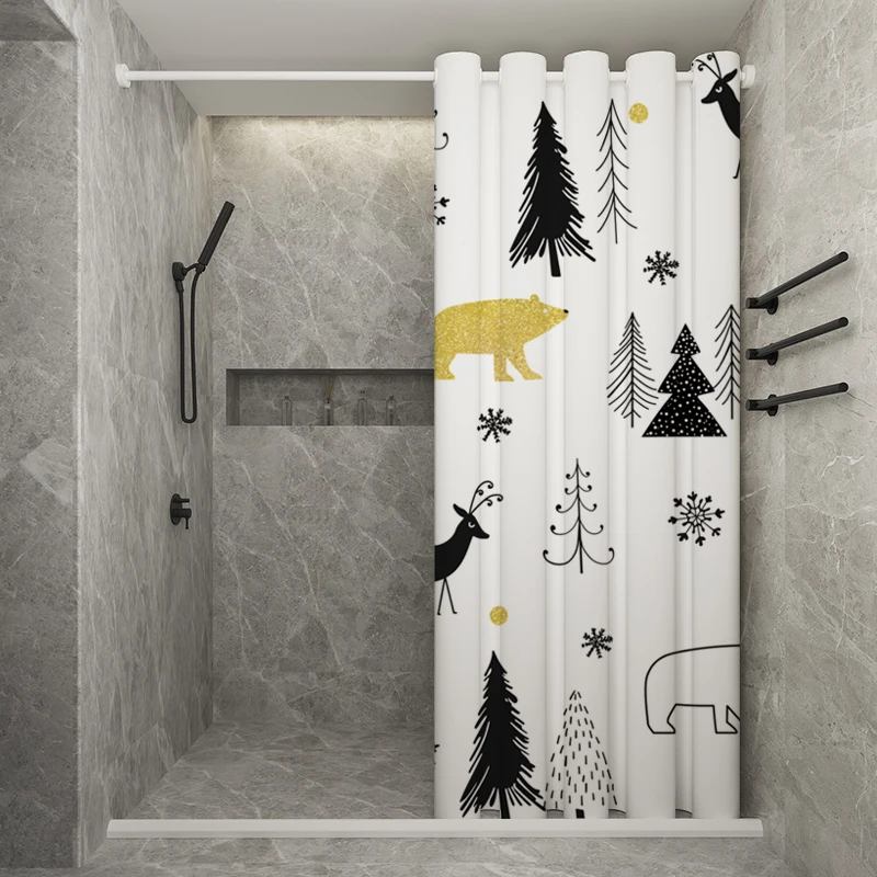 

LIANGQI/Field Roman Hole Style Home Curtain, Waterproof Shower Curtain,Bathroom Thicken Mildewproof Fabric,Customize Any Size