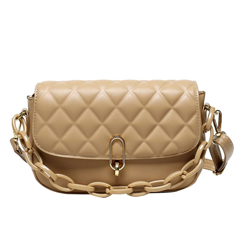 

New Flap Handbags and Purses 2021 Women's Winter Fashion Shoulder Bags Famous Designer Chain PU Leather Crossbody Bag Bolsa