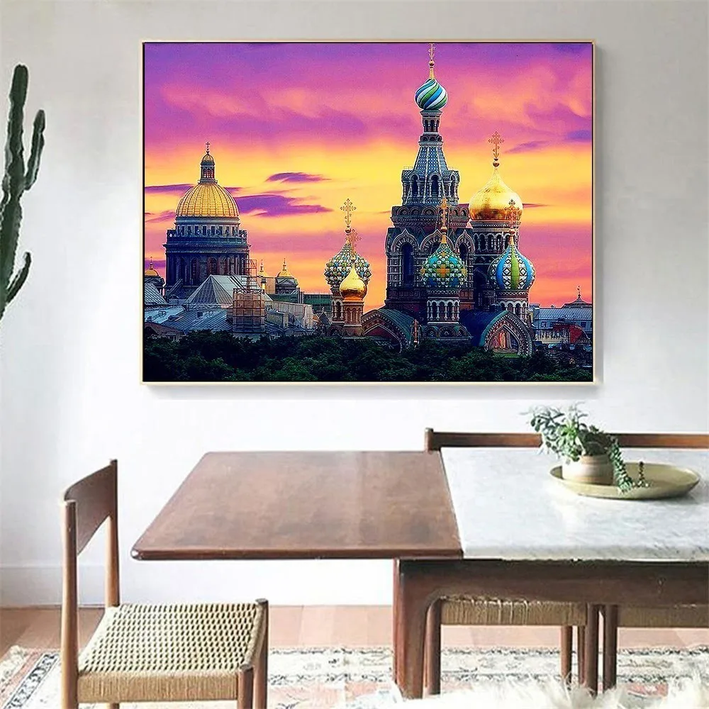 Huacan, алмазная живопись, СПб, наборы для вышивки крестом, Алмазная мозаика, распродажа, полная квадратная дрель, алмазная вышивка, пейзаж, хобби