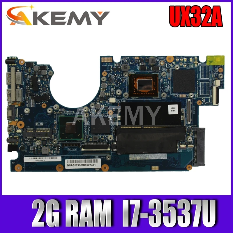 

SAMXINNO For ASUS UX32A Laotop Mainboard UX32VD UX32V UX32A 90R-NYOMB1900Y Motherboard with 2G RAM I7-3537/I7-3517 CPU 24G SSD