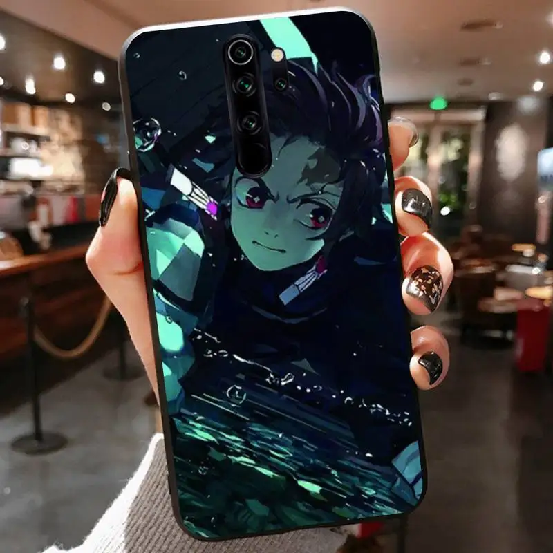 

Demon Slayer Phone Case Black For Redmi 7A 4X 5 6 7 8 8A 5Plus GO Note 4/4X 7 K20/Pro Cases