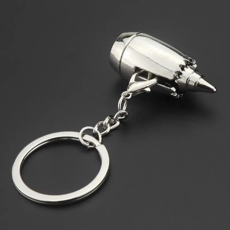 

Creative Diy Handmade Keychain aeroengine Keyring Engine Metal Accessory Airplane Aircraft Turbine Brelok Car Pendant