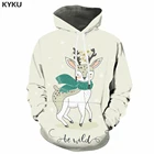 3d толстовки Толстовка с лосем для мужчин животного 3d печать Рождественские толстовки с капюшоном с принтом Роман Толстовка с принтом мужская одежда в стиле хип-хоп; Пуловер