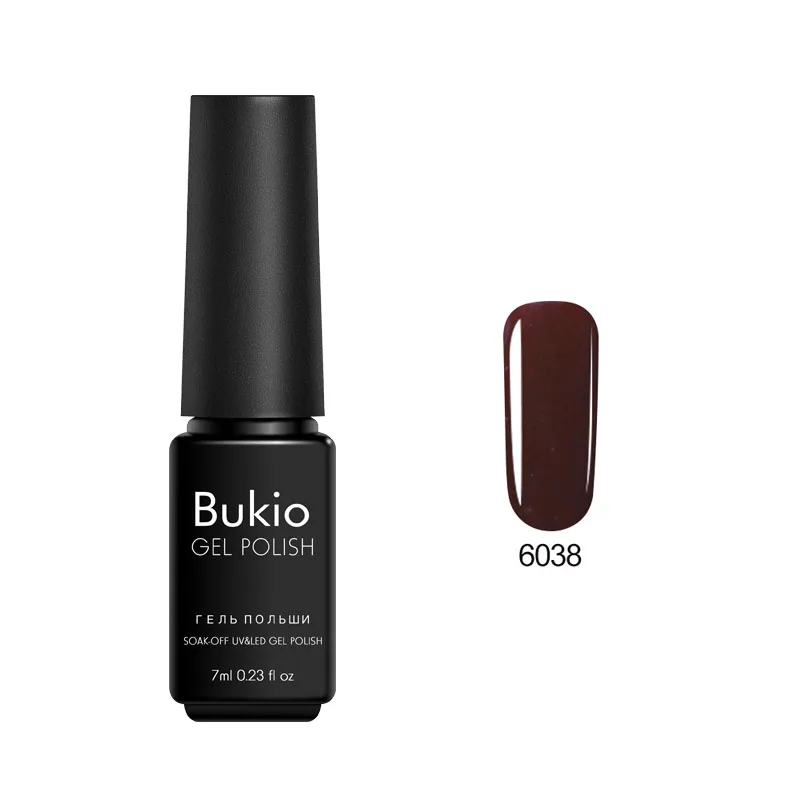 Bukio 3 в 1 гель один шаг лак для ногтей Полупостоянный Esmalte гель лак все для маникюра для дизайна ногтей 7 мл - Цвет: 6038