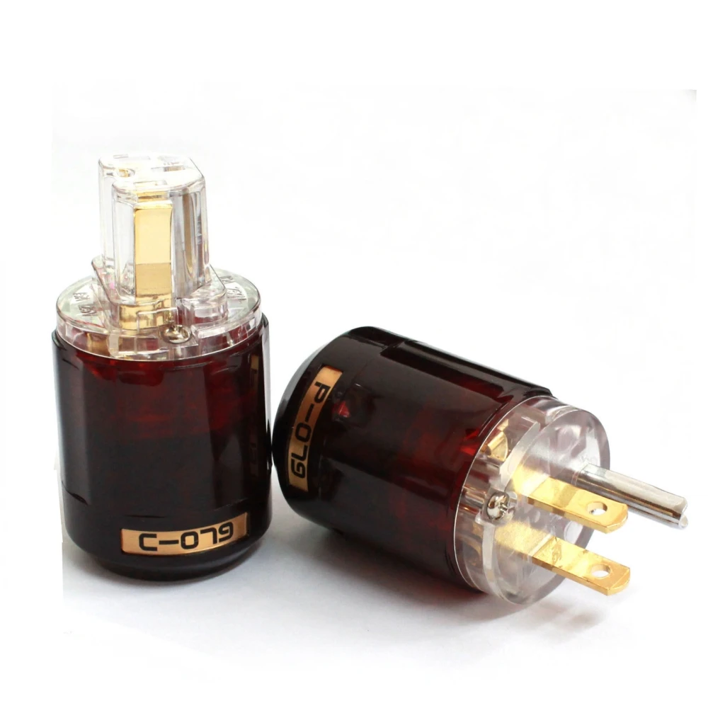 HIFI Oyaide C 079 P US Вилка питания 24k позолоченный Аудио разъем IEC Женский Мужской