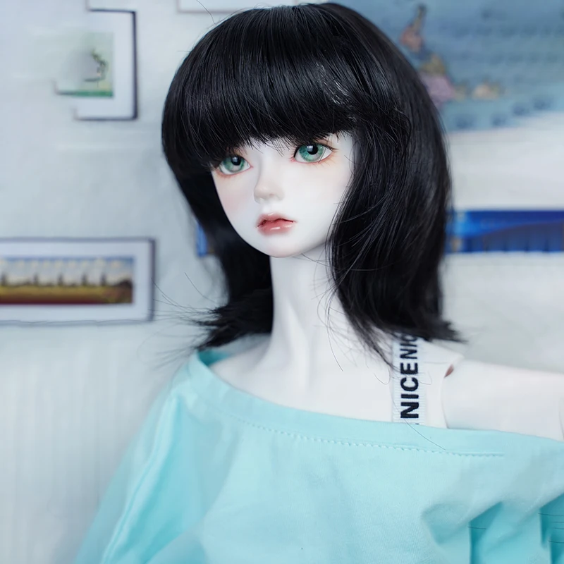 Bybrana 1/3 1/4 короткий Боб прямая девушка золотые волосы Bjd парик для кукол бесплатная