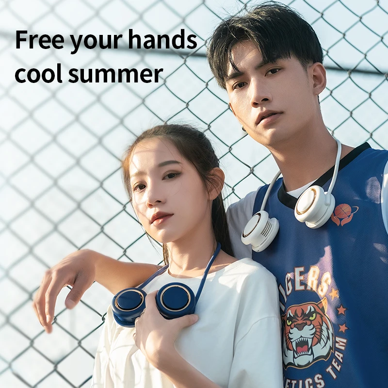 Мини вентилятор USB Портативный электрический на шее пластиковые Перезаряжаемые 3