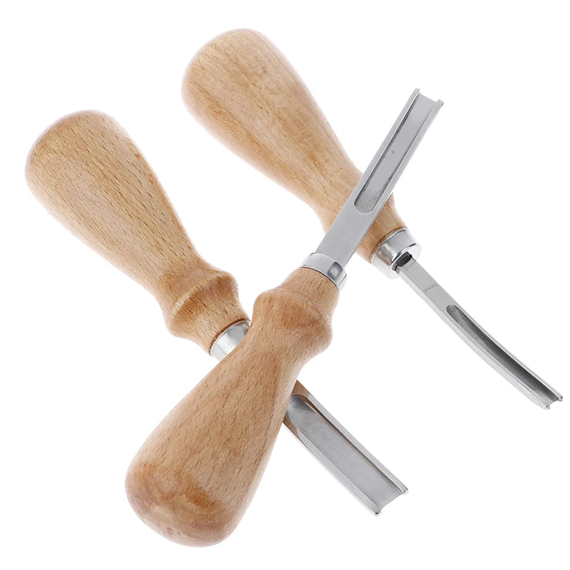 

New Cheap Wood Handle French Style Leather craft Leather Edge Beveler Leather Craft Tool Wholesale Dropshipping