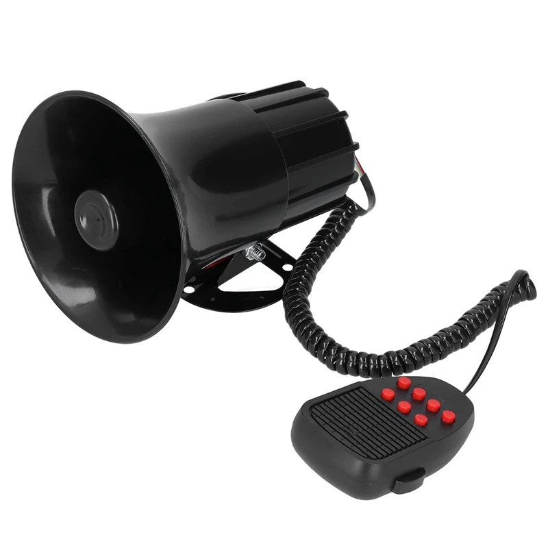 12V 100W 7 Tone Car Truck Speaker with Mic PA System Warning Alarm Police Fire Siren Horn Loud Sound 120Db |